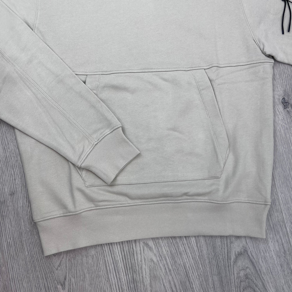CP Company Raised Fleece Hoodie - Silver Birch