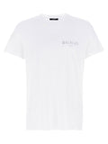 Balmain Logo-Embossed Organic Cotton T-Shirt — White