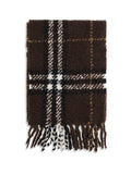 Burberry Alpaca and Wool-Blend Check Scarf — Brown