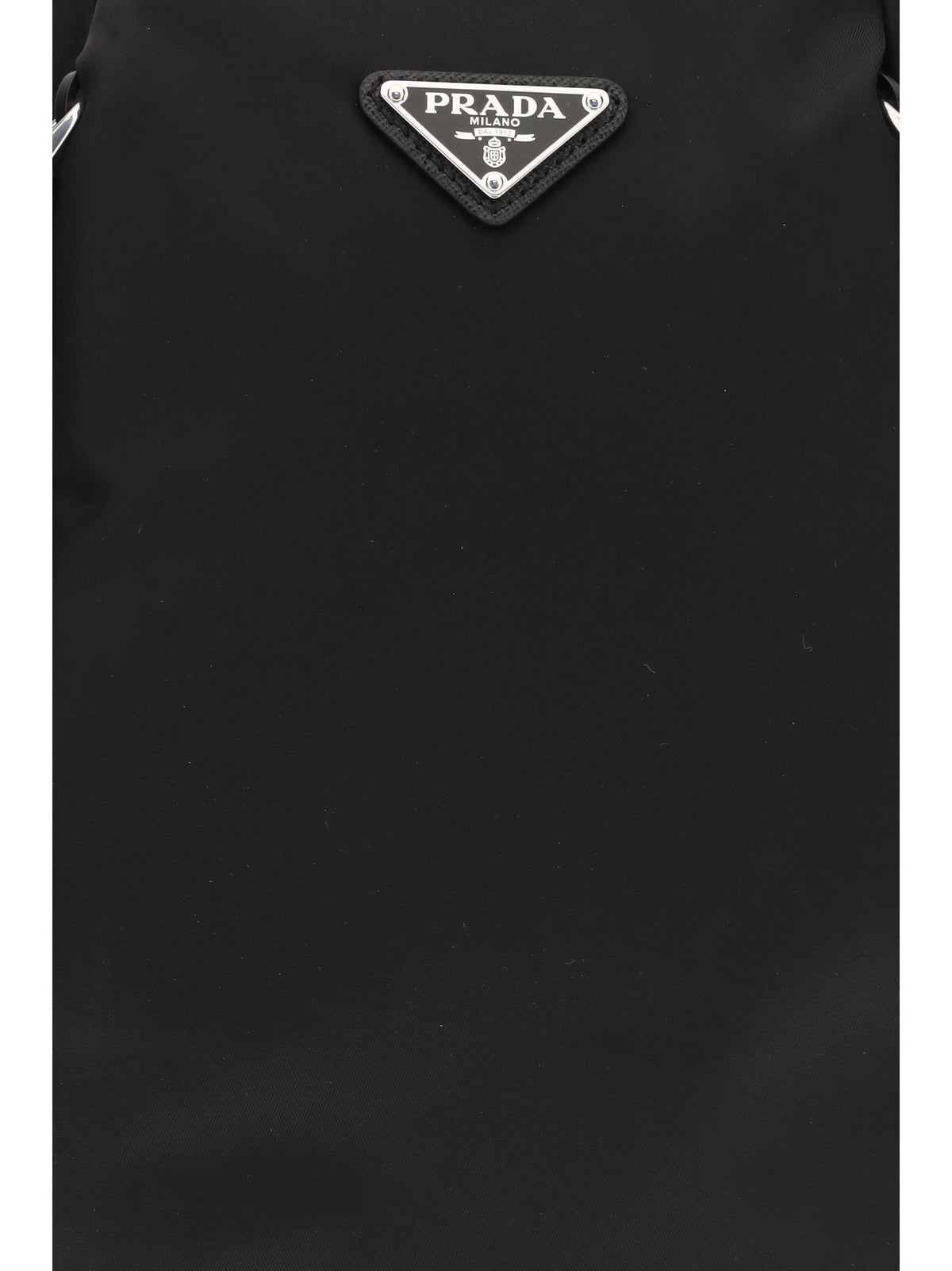Prada Triangle Logo Backpack — Black