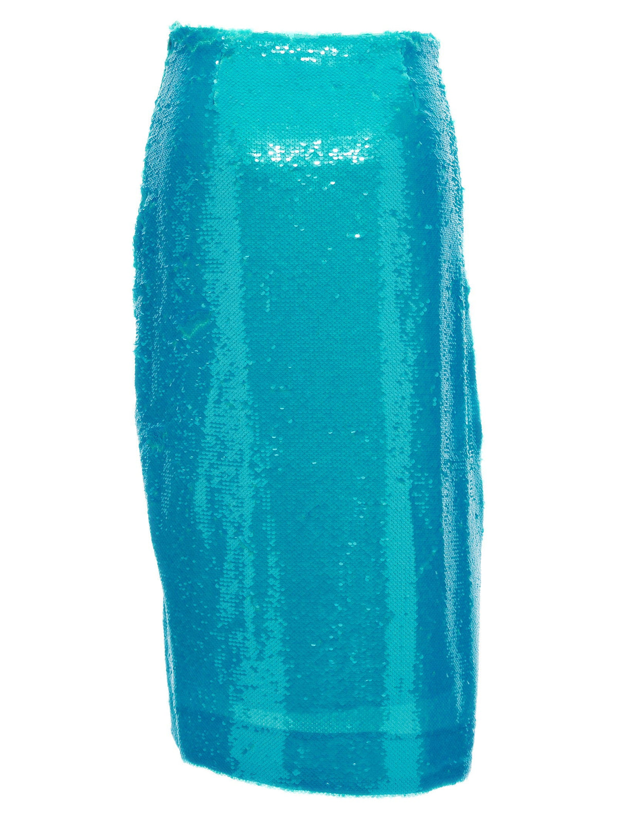 Ganni Sequin Midi Skirt — Turquoise