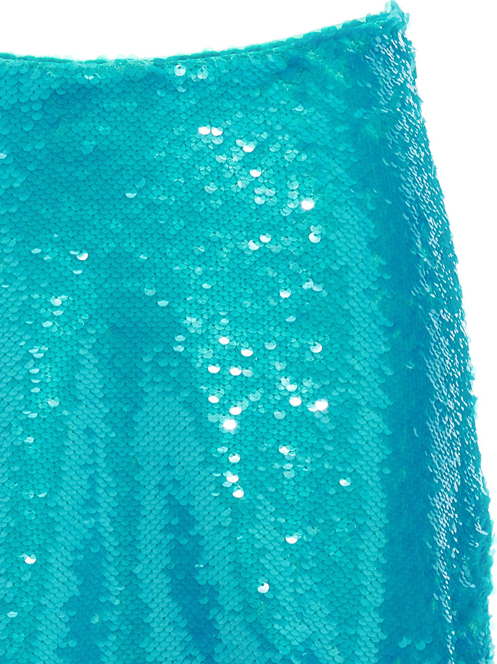 Ganni Sequin Midi Skirt — Turquoise