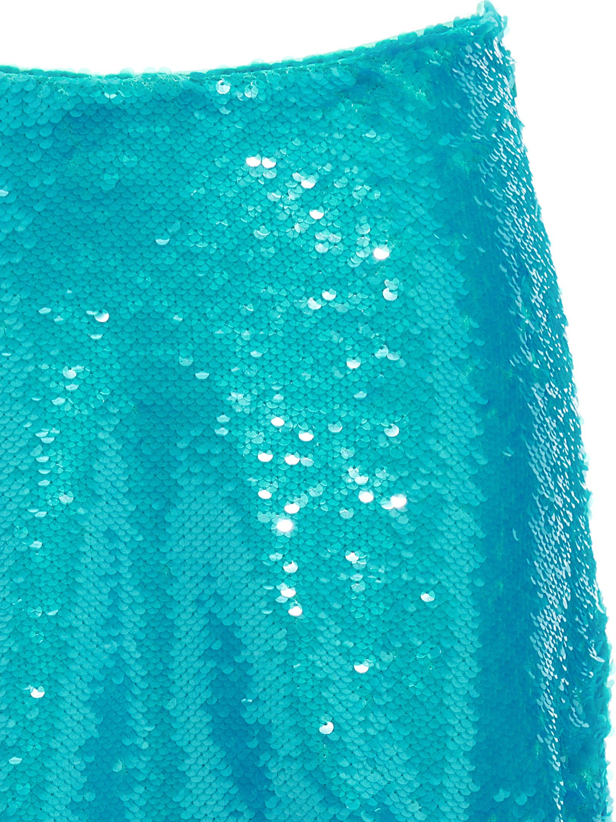 Ganni Sequin Midi Skirt — Turquoise