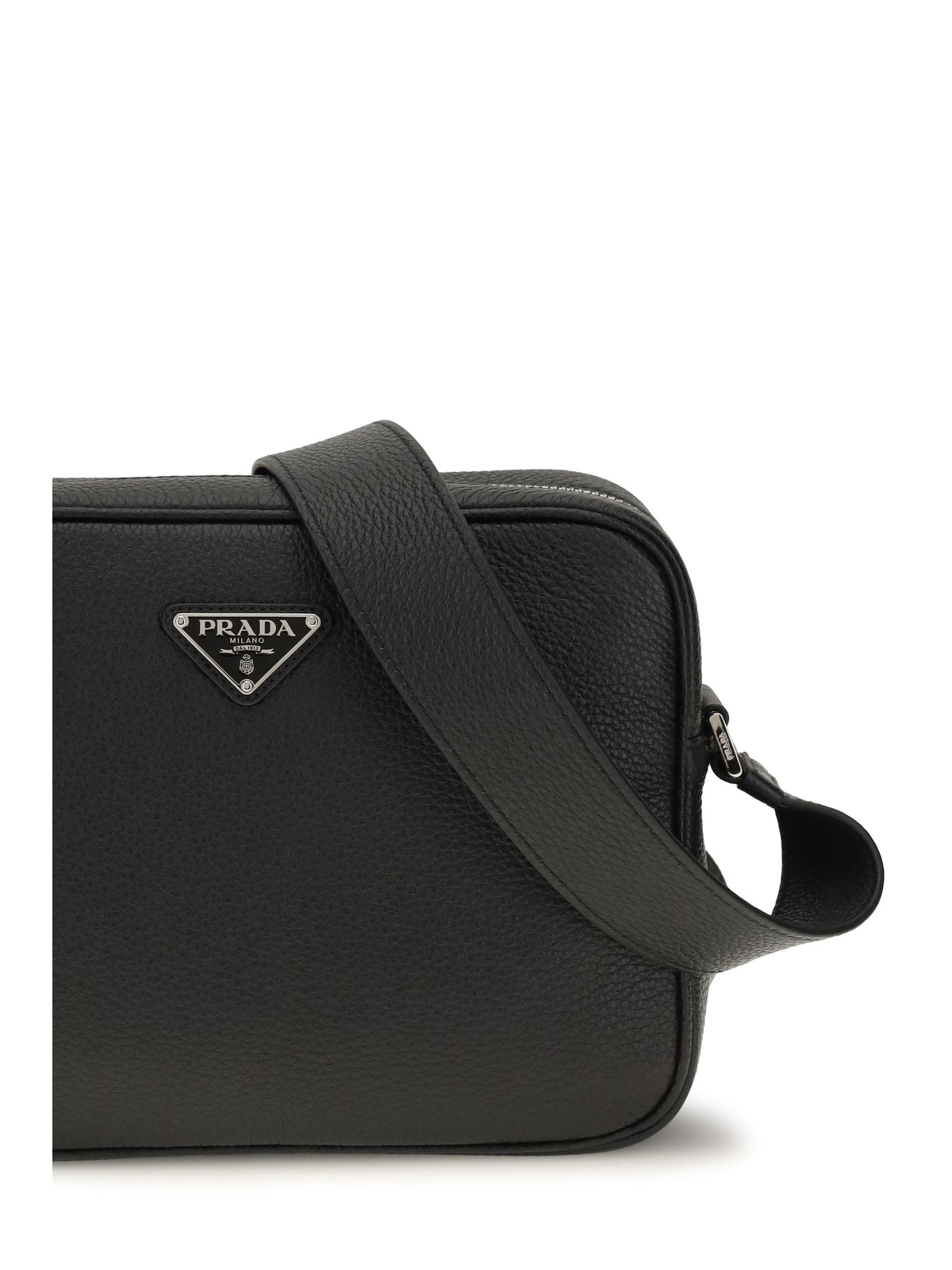 Prada Logo-Enameled Triangle Shoulder Bag