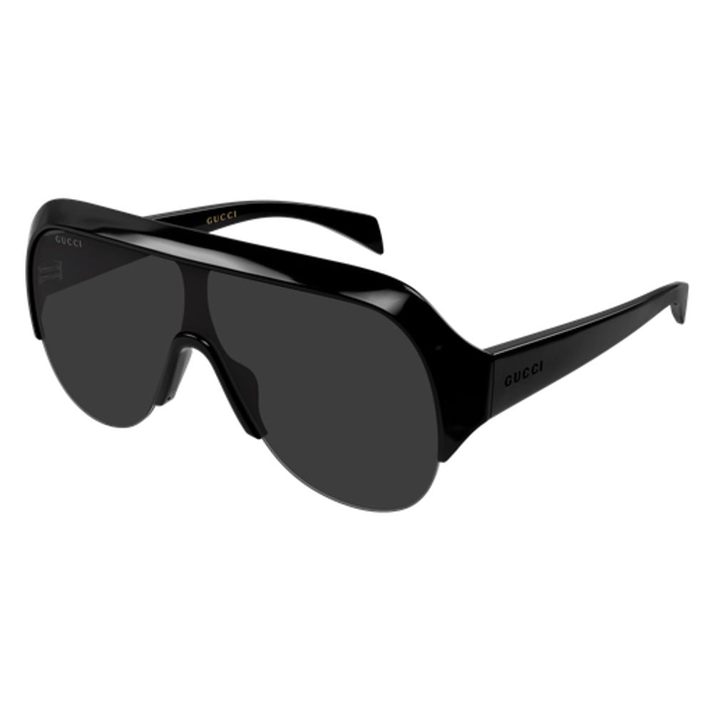 Gucci Eyewear GG2023S Geometric-Frame Logo-Embossed Sunglasses — Black