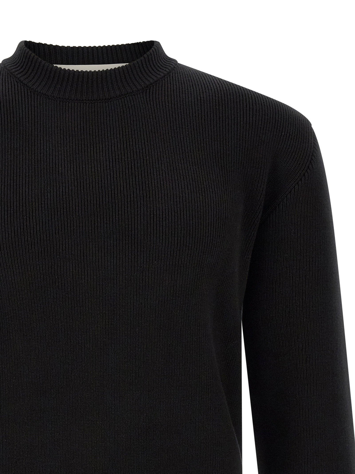 Golden Goose Ribbed Organic Cotton Sweater — Black