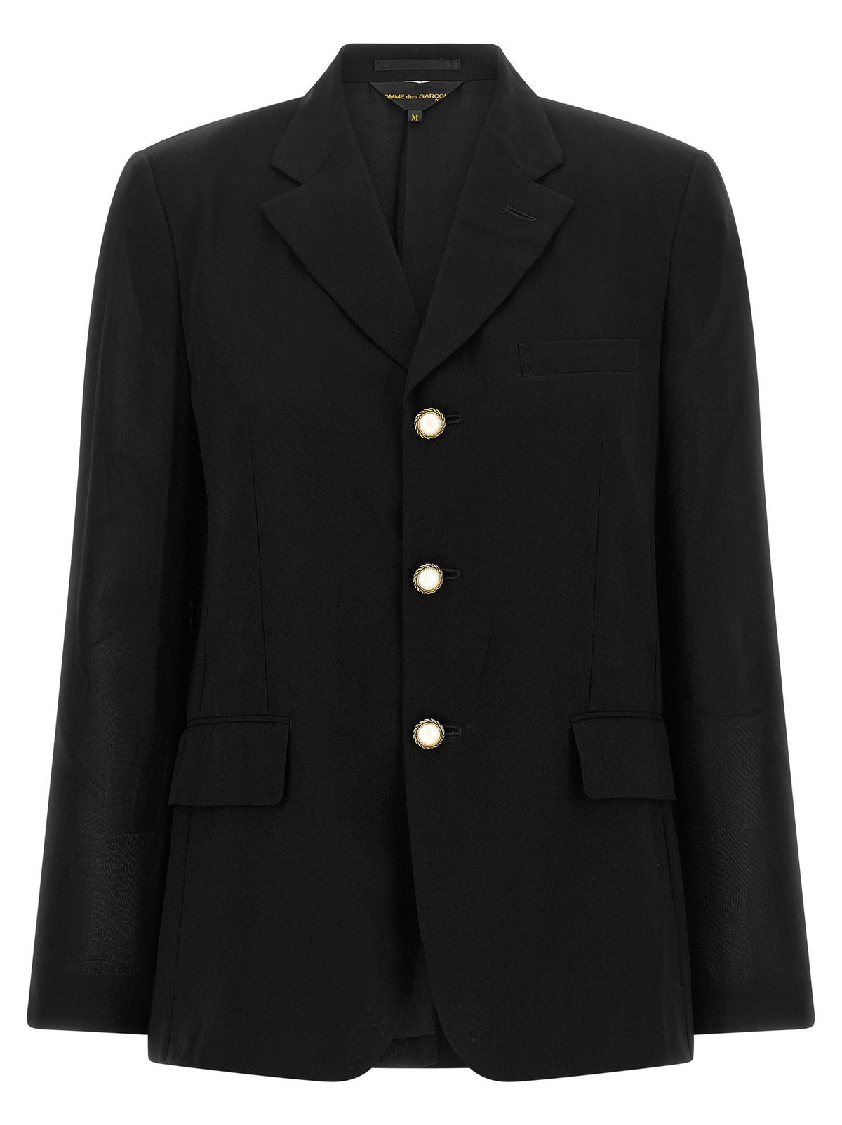Comme Des Garcons Jewel Button Blazer — Black