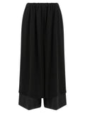 Comme Des Garcons Layered-Hem Wool Trousers — Black