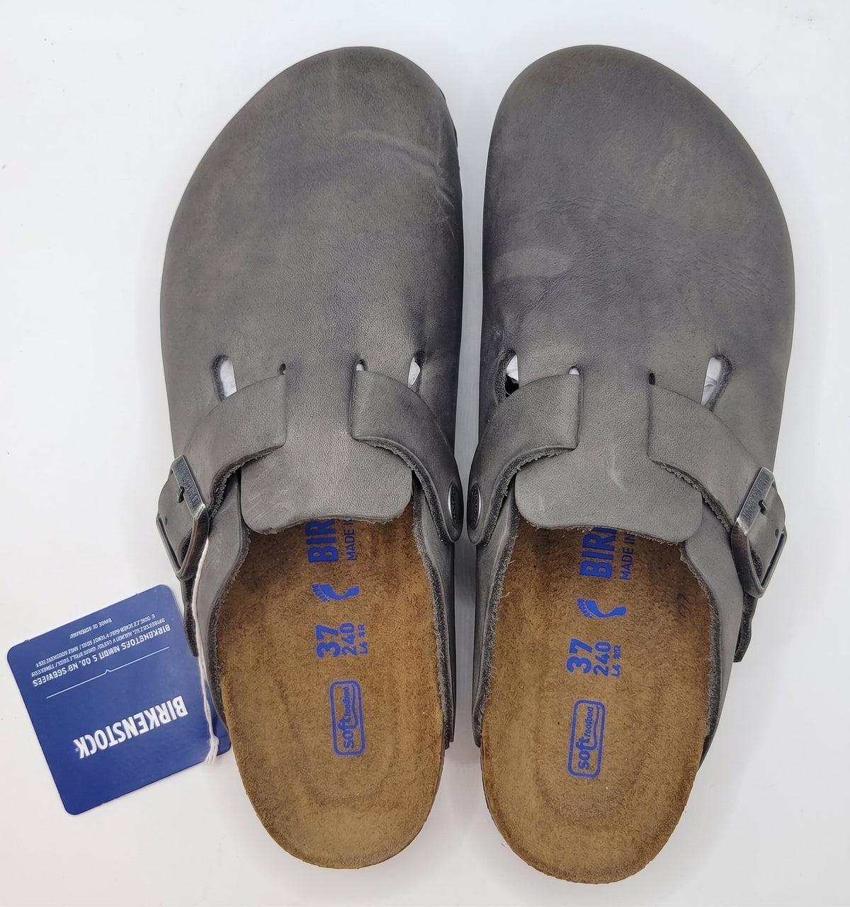 Unisex Boston Soft Footbed Oiled Leather  Iron Regular/Wide