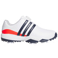 adidas Tour360 24 Boa Junior Golf Shoes - Cloud White/Collegiate Navy/Lucid Red