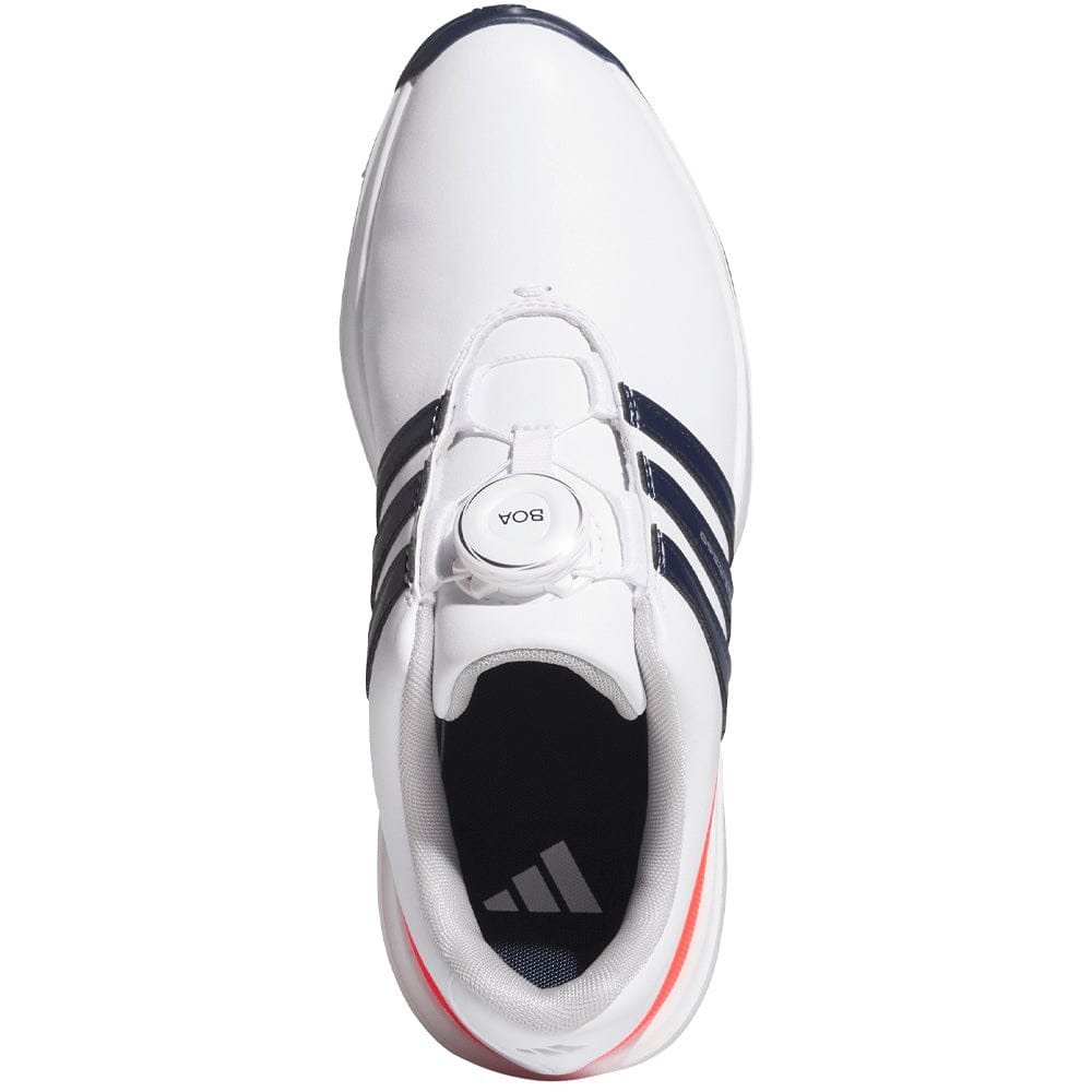 adidas Tour360 24 Boa Junior Golf Shoes - Cloud White/Collegiate Navy/Lucid Red