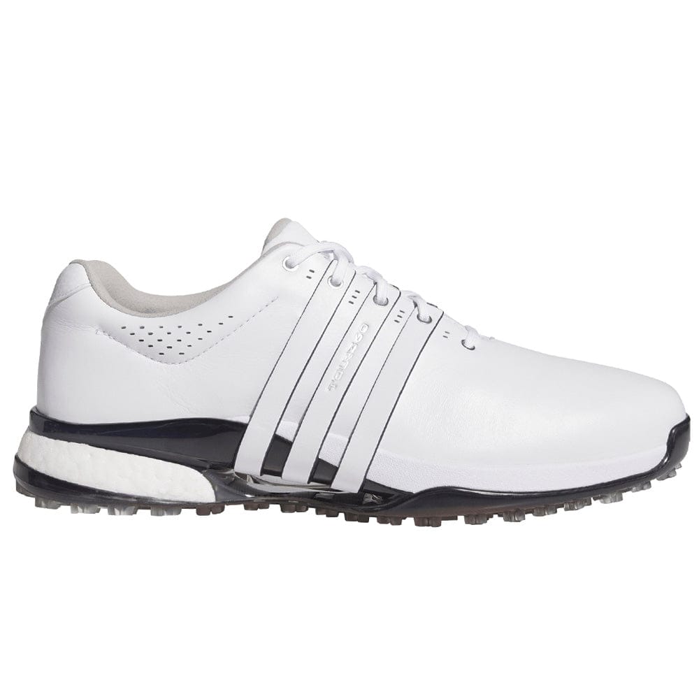 adidas Tour360 25 Waterproof Spikeless Shoes - Cloud White/Collegiate Navy/Lucid Red