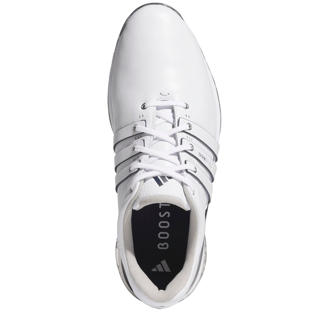 adidas Tour360 25 Waterproof Spikeless Shoes - Cloud White/Collegiate Navy/Lucid Red