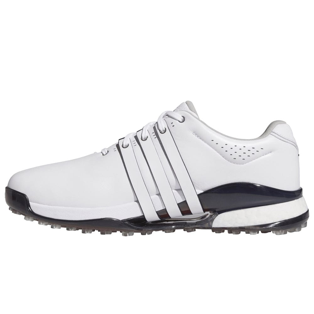 adidas Tour360 25 Waterproof Spikeless Shoes - Cloud White/Collegiate Navy/Lucid Red