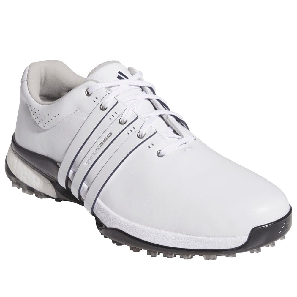 adidas Tour360 25 Waterproof Spikeless Shoes - Cloud White/Collegiate Navy/Lucid Red