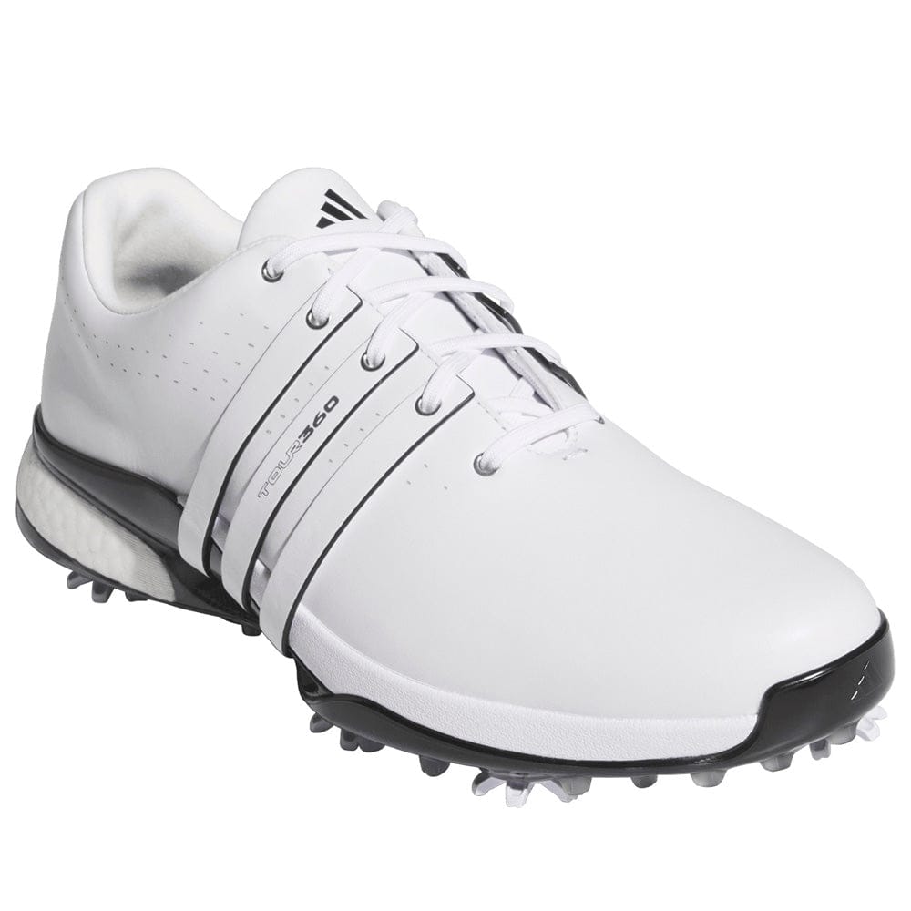 adidas Tour360 24 Spiked Waterproof Shoes - Cloud White/Core Black/Lucid Ray Blue