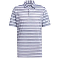 adidas Two-Colour Stripe Polo Shirt - Grey Three/White
