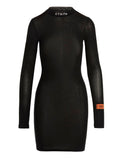 Heron Preston Zip-Front Knit Dress — Black