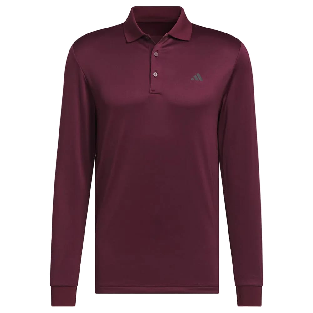 adidas Ultimate365 Cold.Rdy Long Sleeve Polo Shirt - Maroon