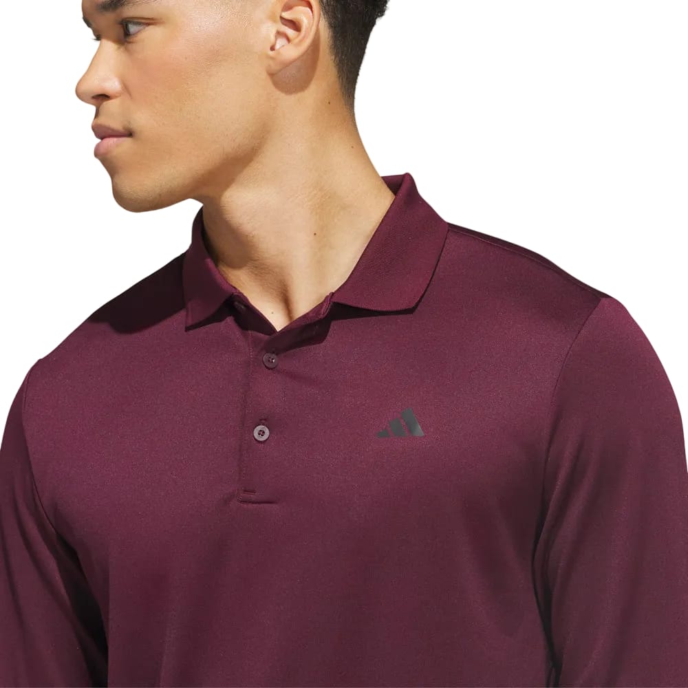 adidas Ultimate365 Cold.Rdy Long Sleeve Polo Shirt - Maroon