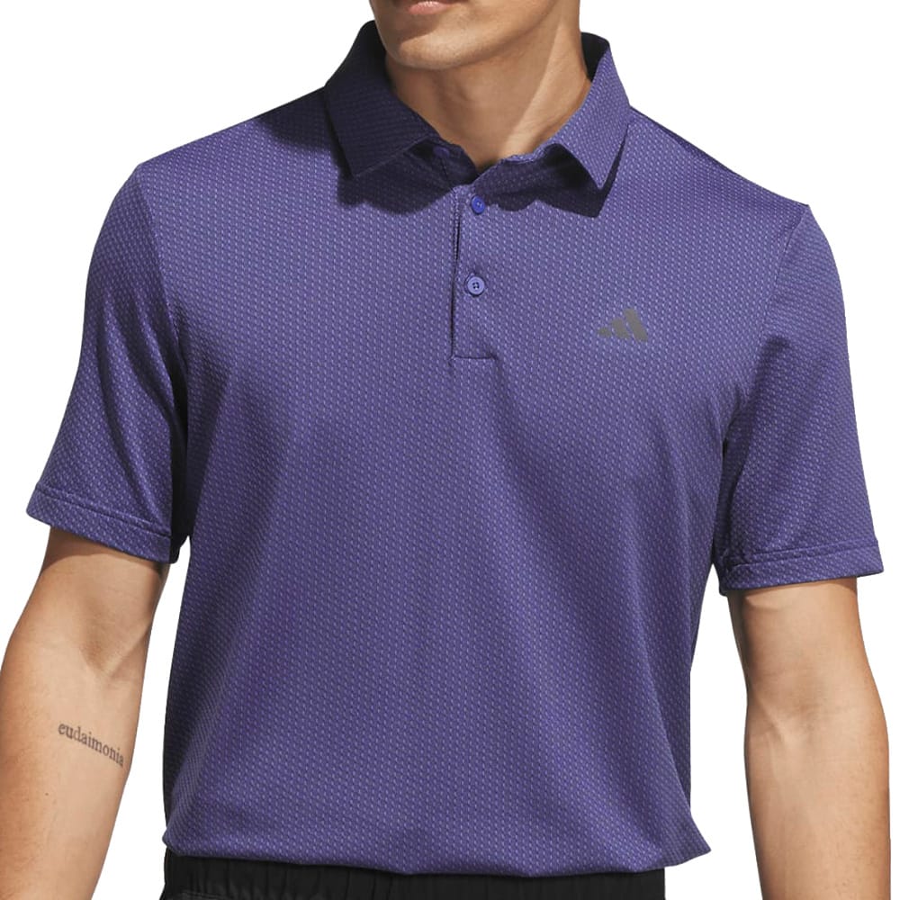 adidas Performance Textured Polo Shirt - Dual Indigo/Black