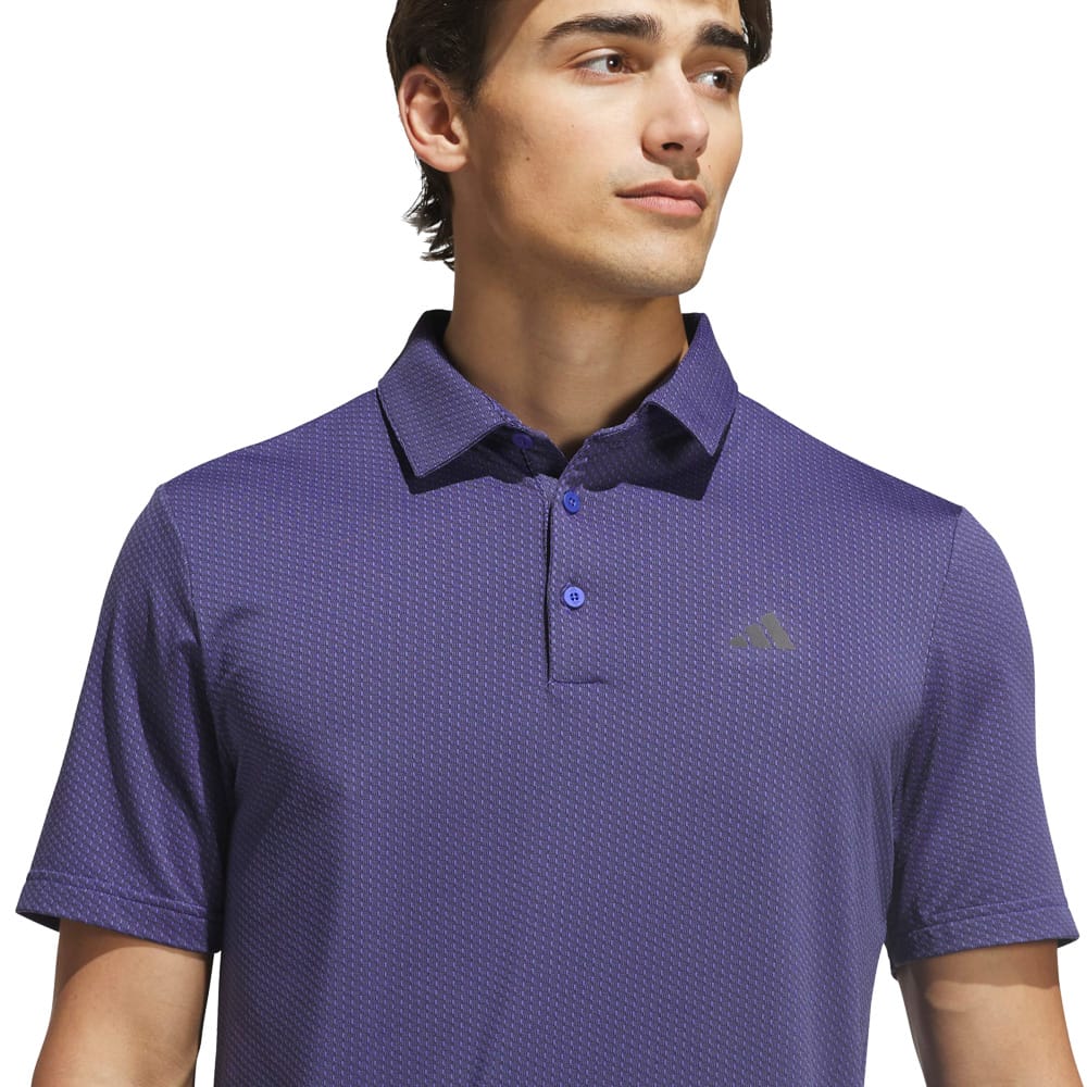adidas Performance Textured Polo Shirt - Dual Indigo/Black