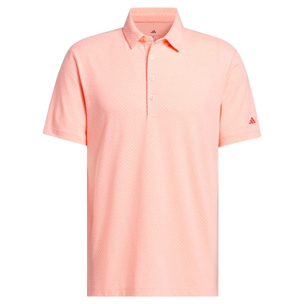 adidas Ultimate365+ Go-To Print Polo Shirt - Frozen Turbo/Pure Turbo