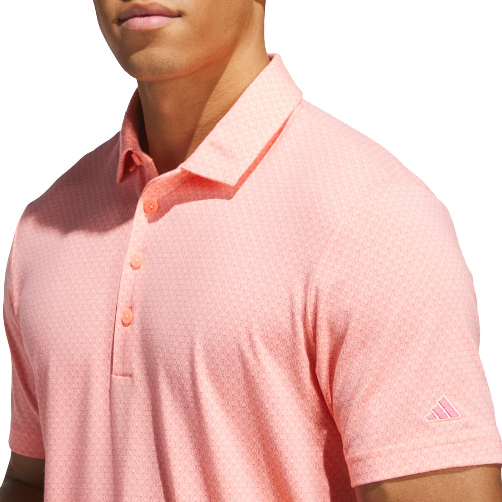 adidas Ultimate365+ Go-To Print Polo Shirt - Frozen Turbo/Pure Turbo