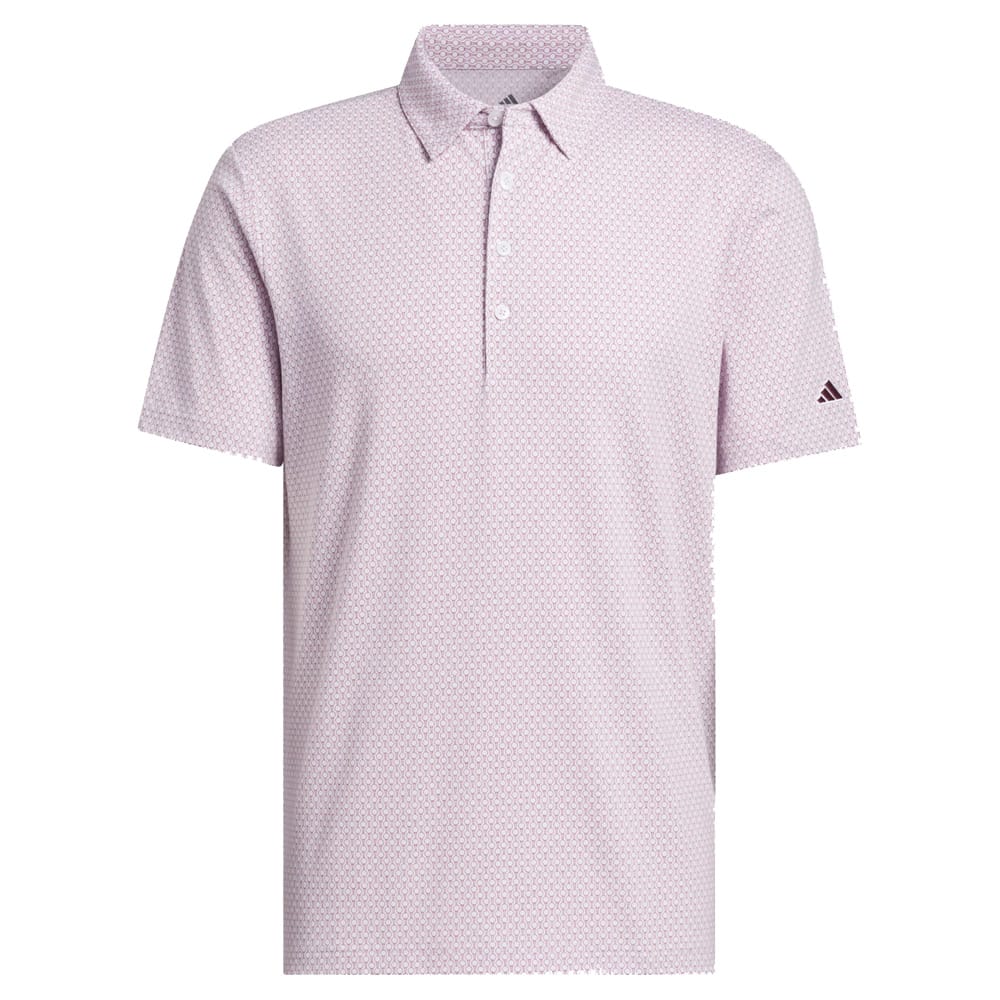 adidas Ultimate365+ Go-To Print Polo Shirt - Frozen Purple/Maroon