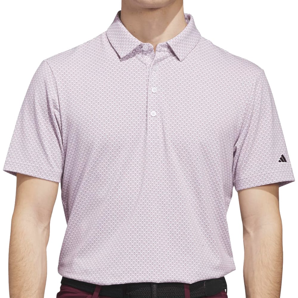 adidas Ultimate365+ Go-To Print Polo Shirt - Frozen Purple/Maroon