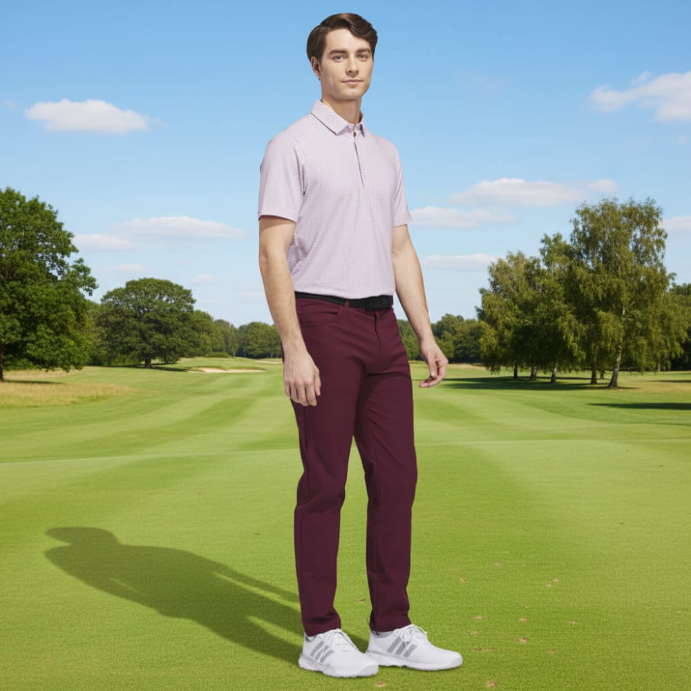 adidas Ultimate365+ Go-To Print Polo Shirt - Frozen Purple/Maroon