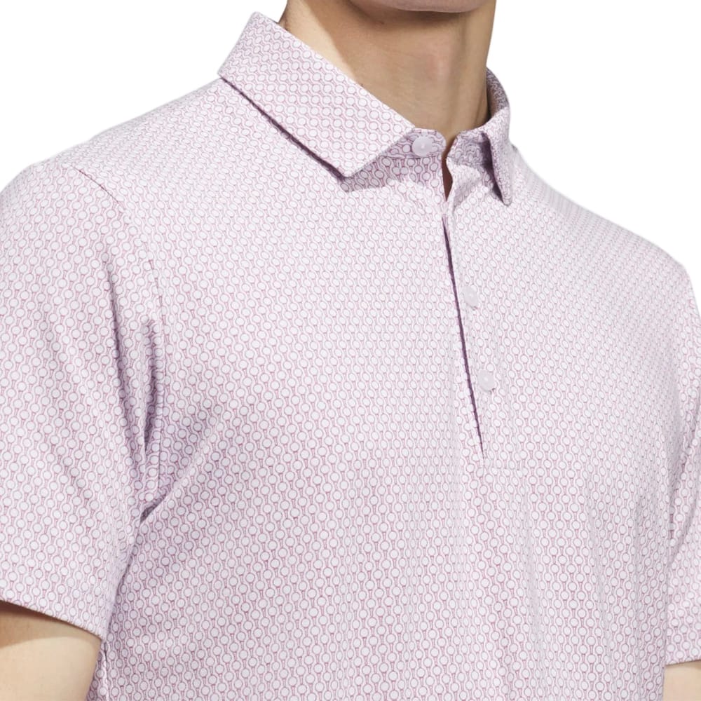 adidas Ultimate365+ Go-To Print Polo Shirt - Frozen Purple/Maroon