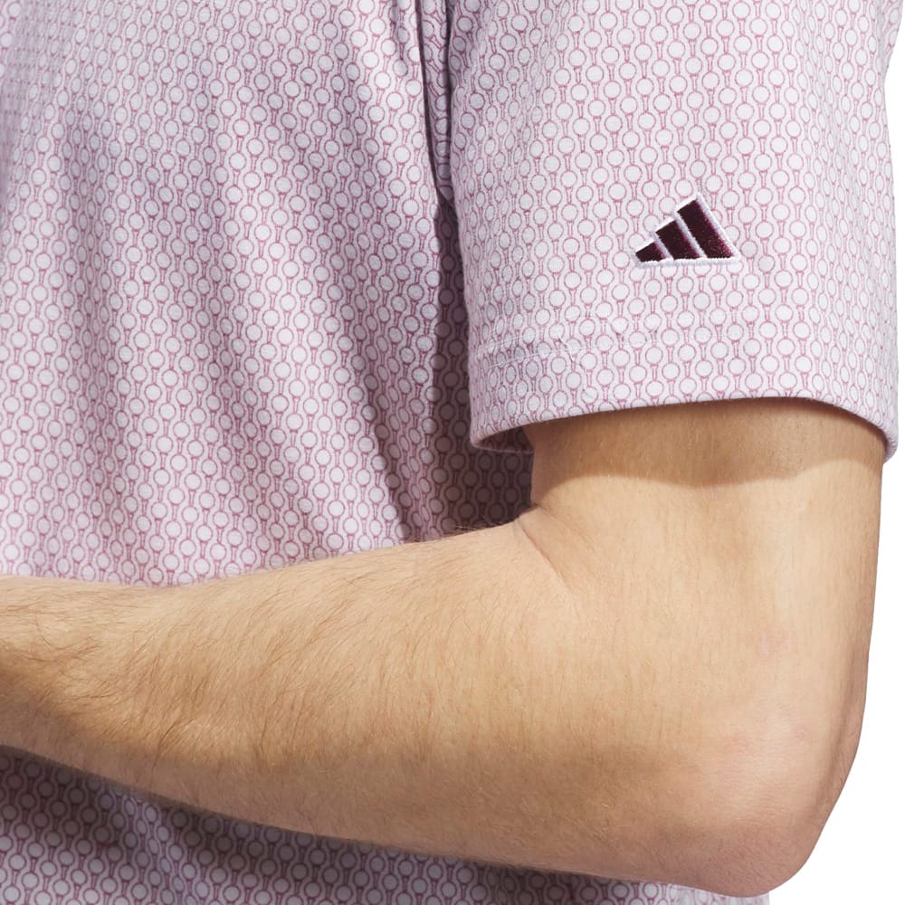 adidas Ultimate365+ Go-To Print Polo Shirt - Frozen Purple/Maroon