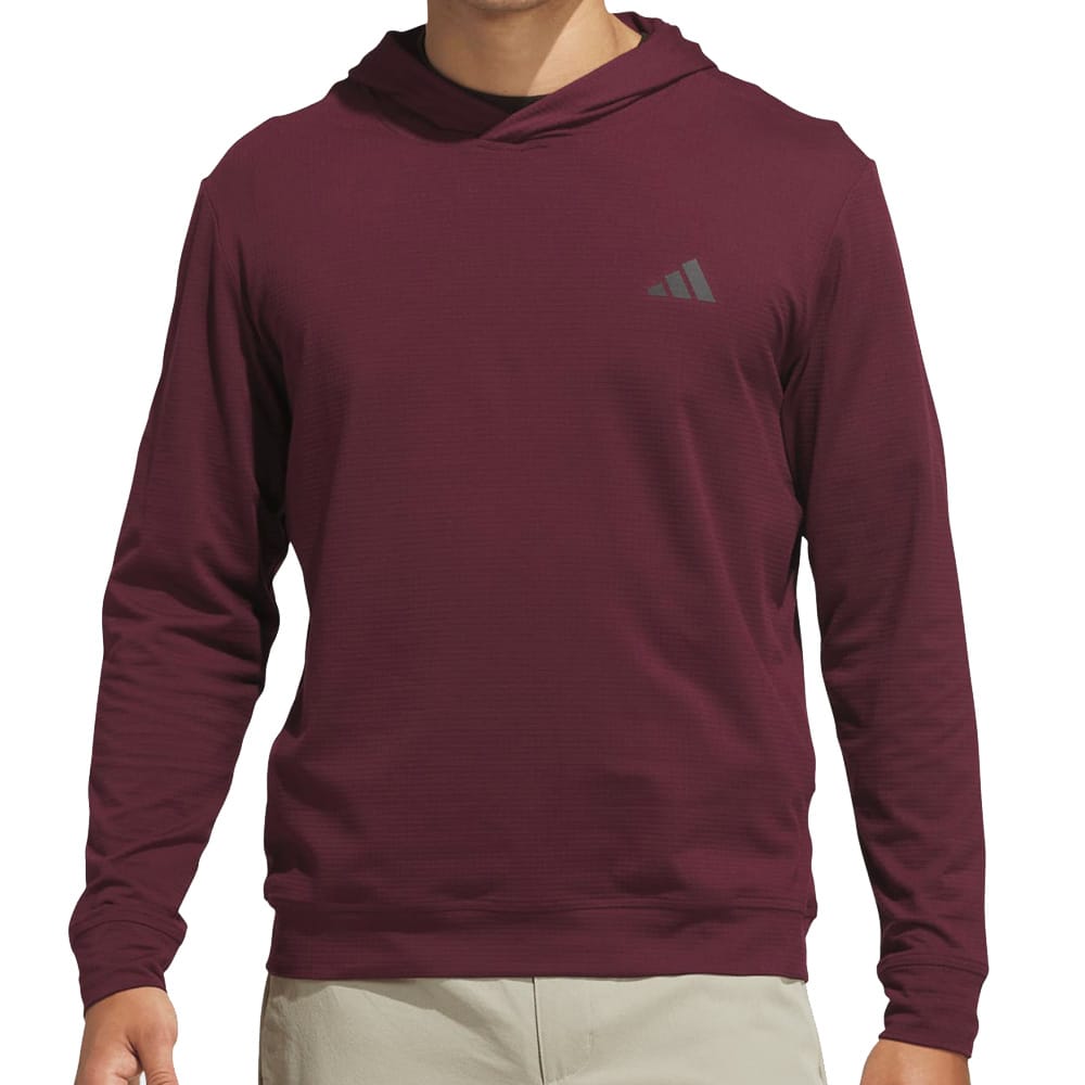 adidas Mens Ultimate365 Elevated Pullover Hoodie - Maroon