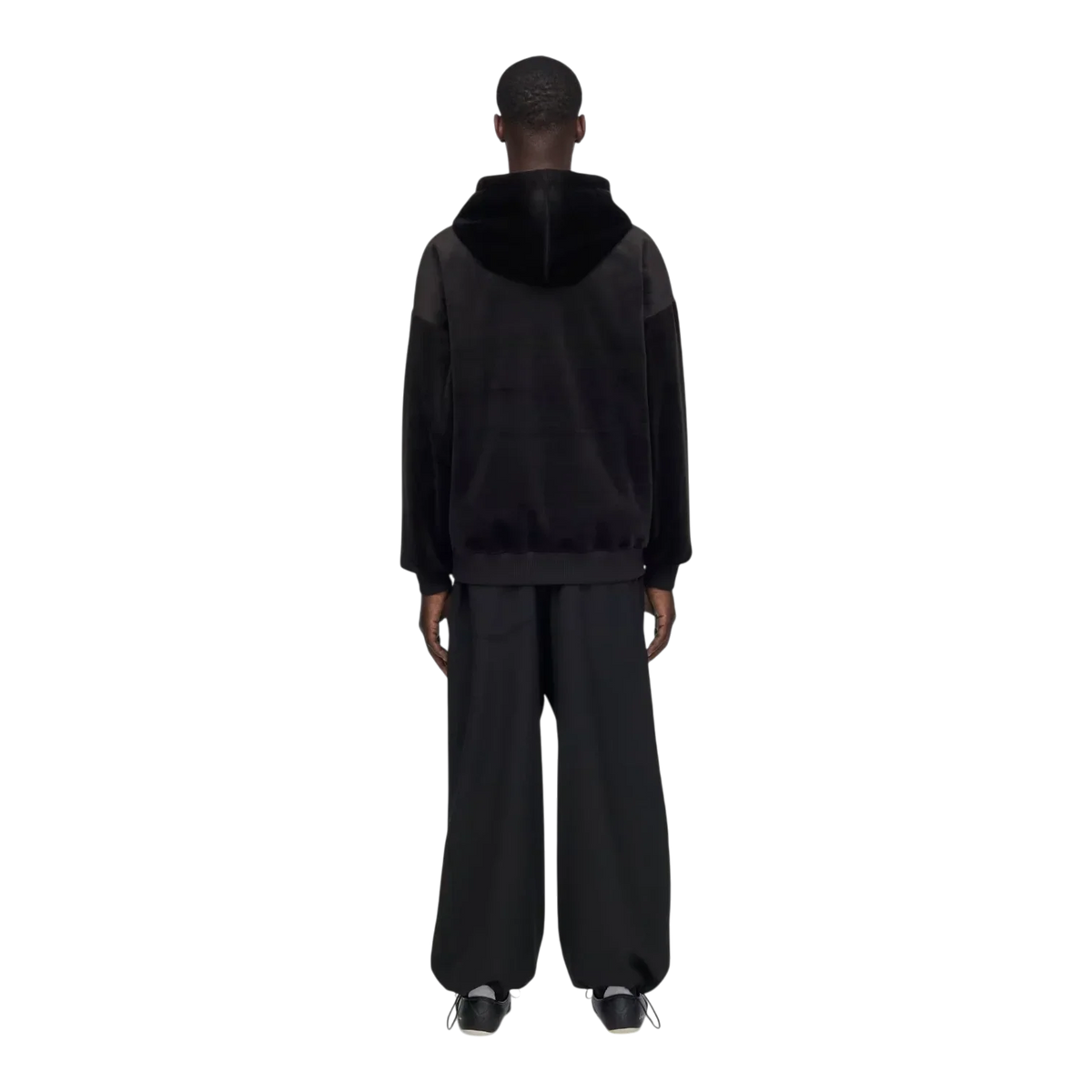 adidas Y3 Velvet Corduroy Zipper Hoodie Black Men IA4371