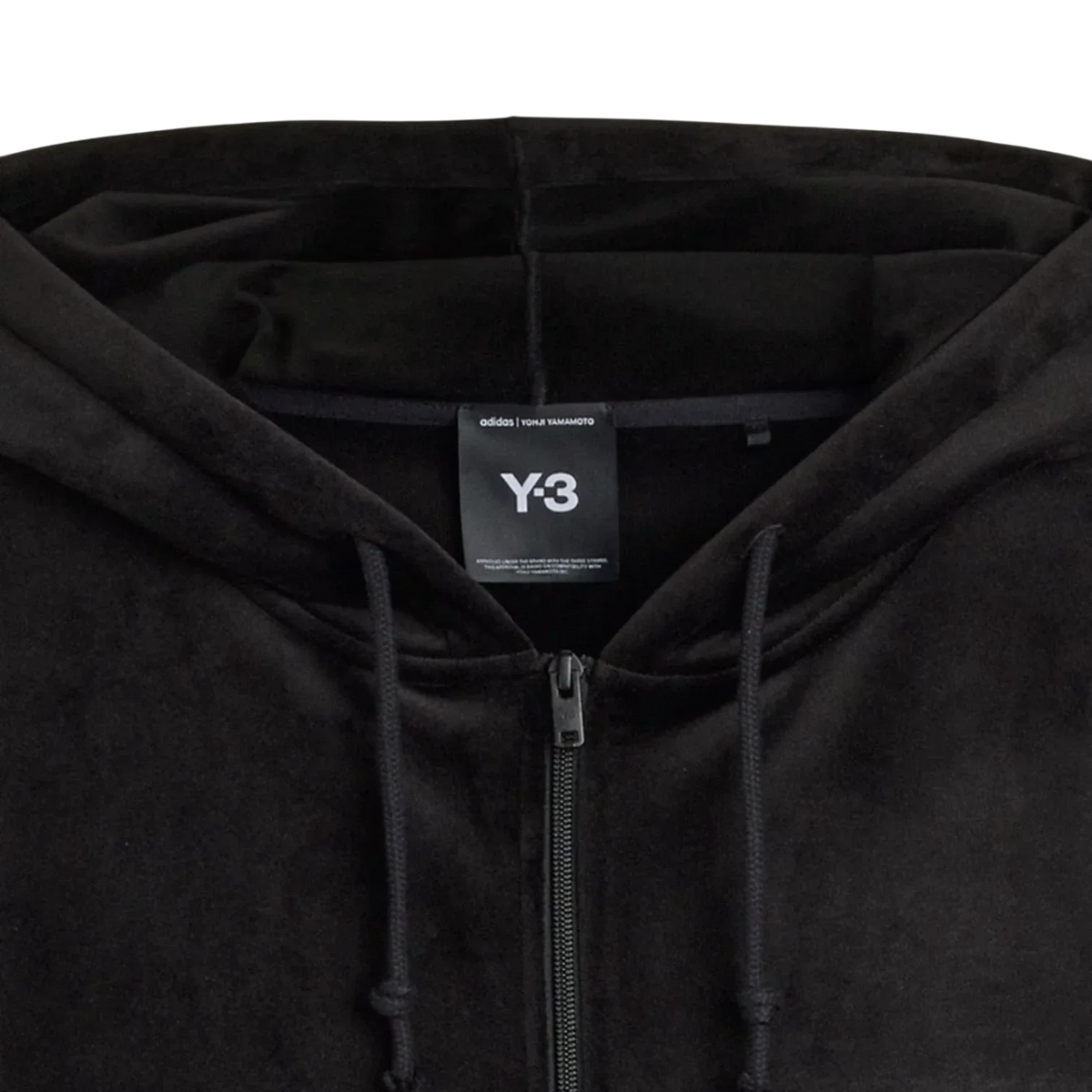 adidas Y3 Velvet Corduroy Zipper Hoodie Black Men IA4371