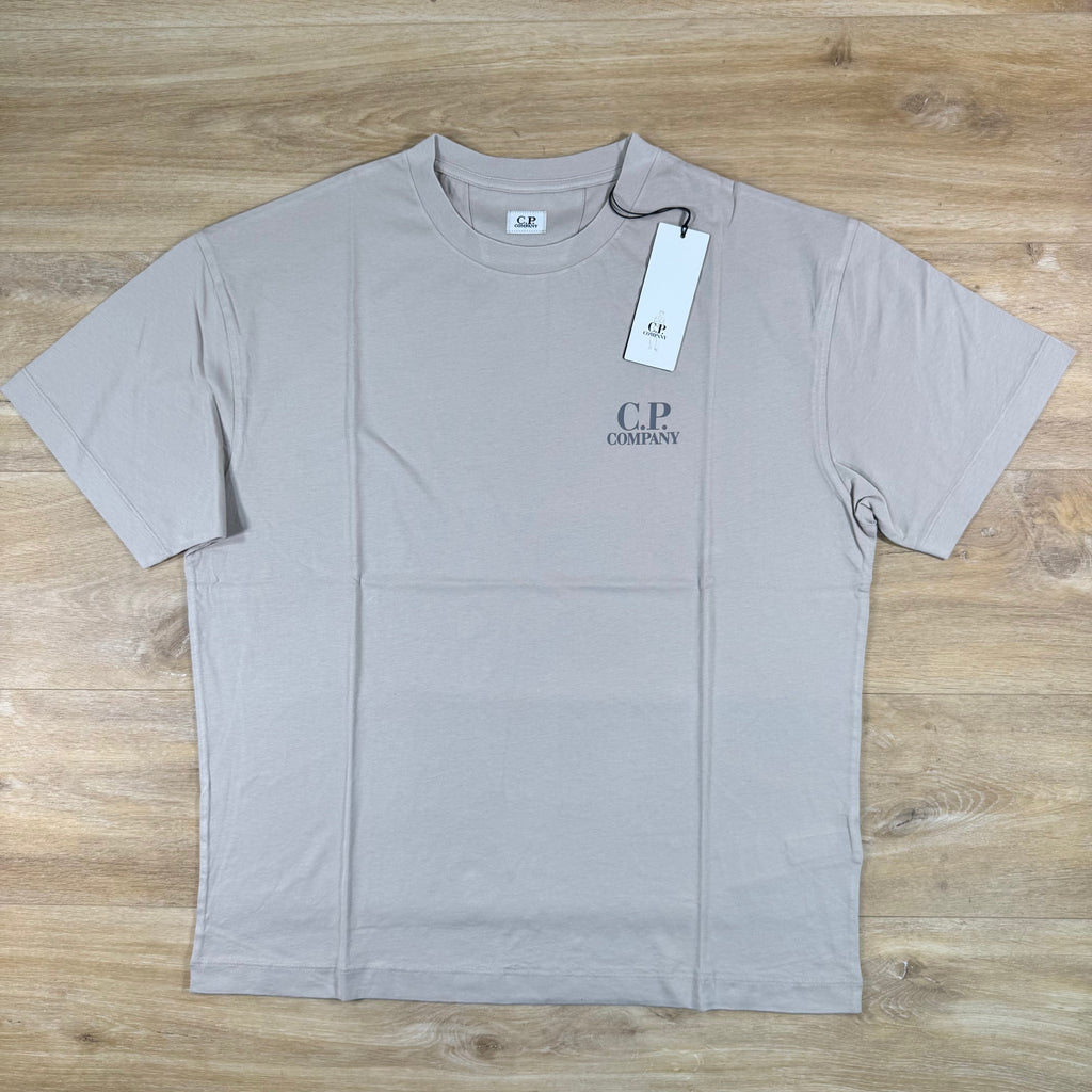 C.P. Company 30/1 Jersey Logo T-Shirt in Dove