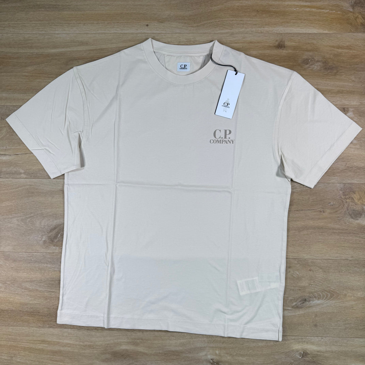 C.P. Company 30/1 Jersey Logo T-Shirt in Frozen Dew