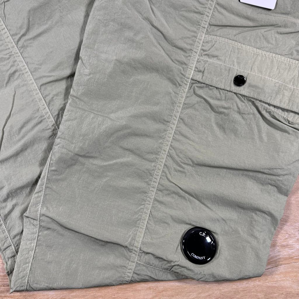 C.P. Company Chrome-R Cargo Lens Pants in Moss Gray - Green