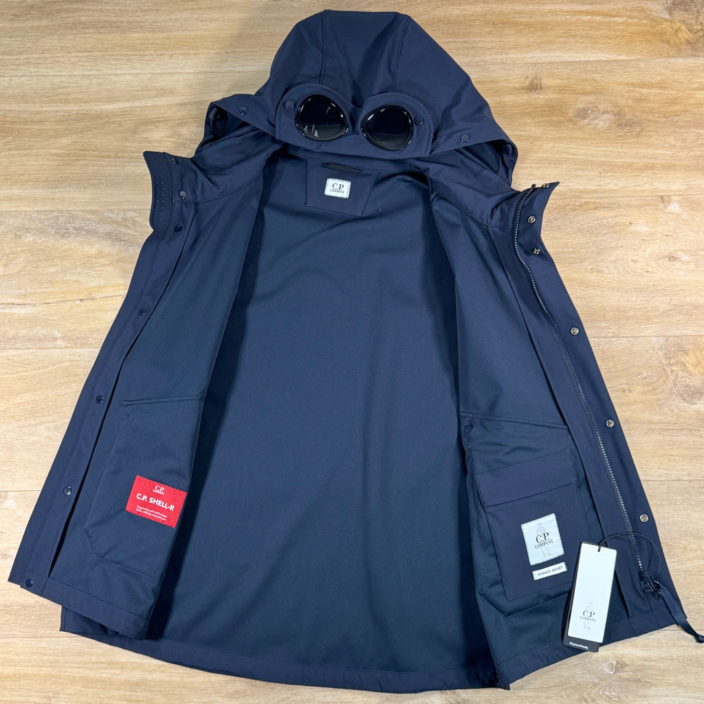 C.P. Company Shell-R Goggle Gilet in Navy