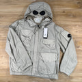 C.P. Company Flatt Nylon Goggle Lens Jacket in Dove