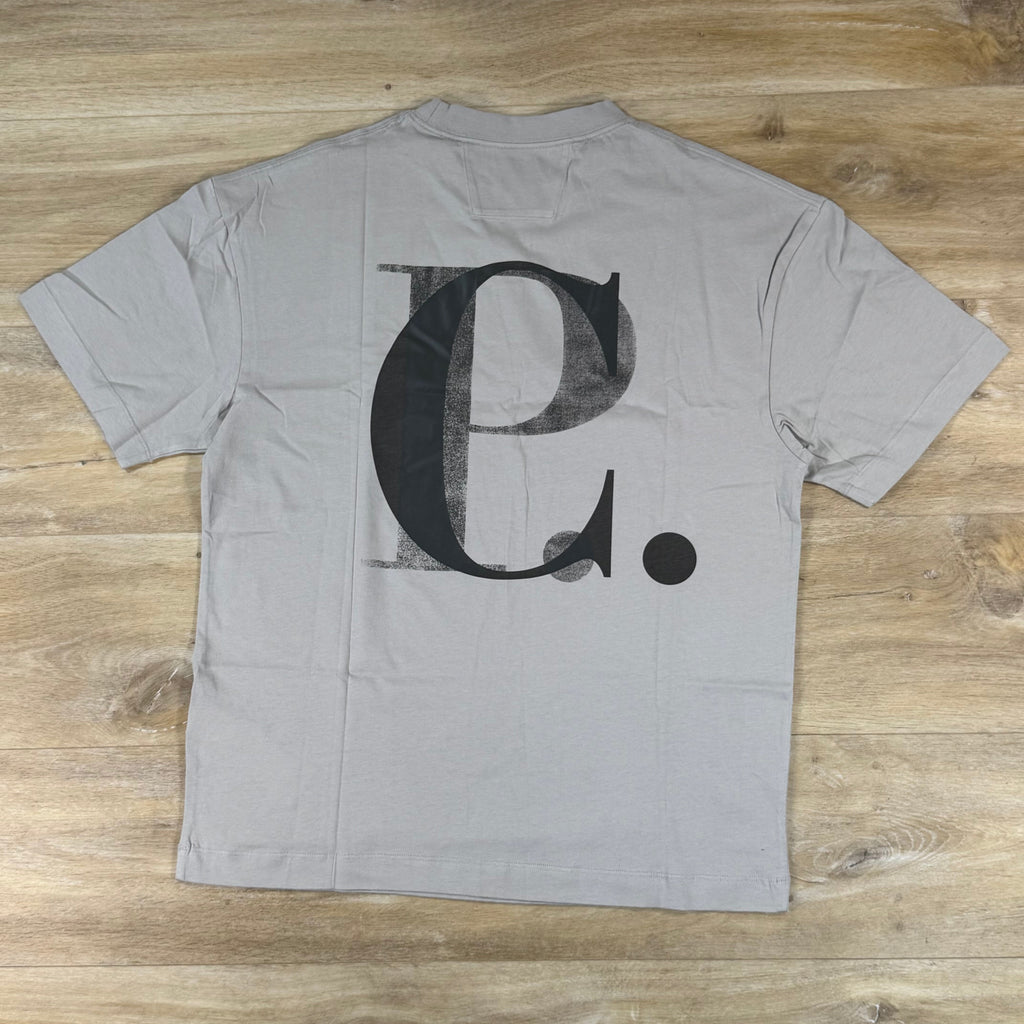 C.P. Company 30/1 Jersey Logo T-Shirt in Dove