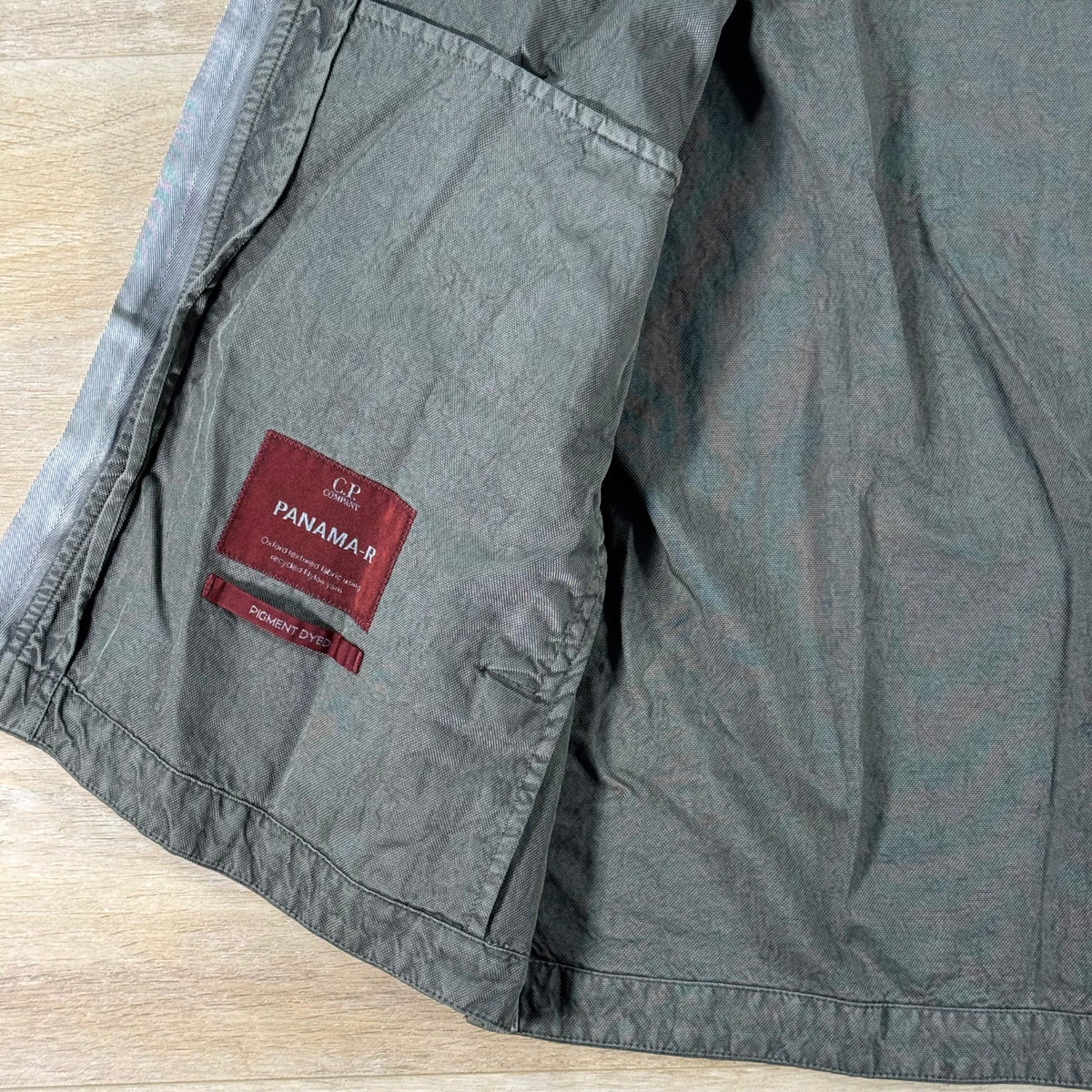 C.P. Company Panama-R Zipped Lens Overshirt in Moss Gray - Green