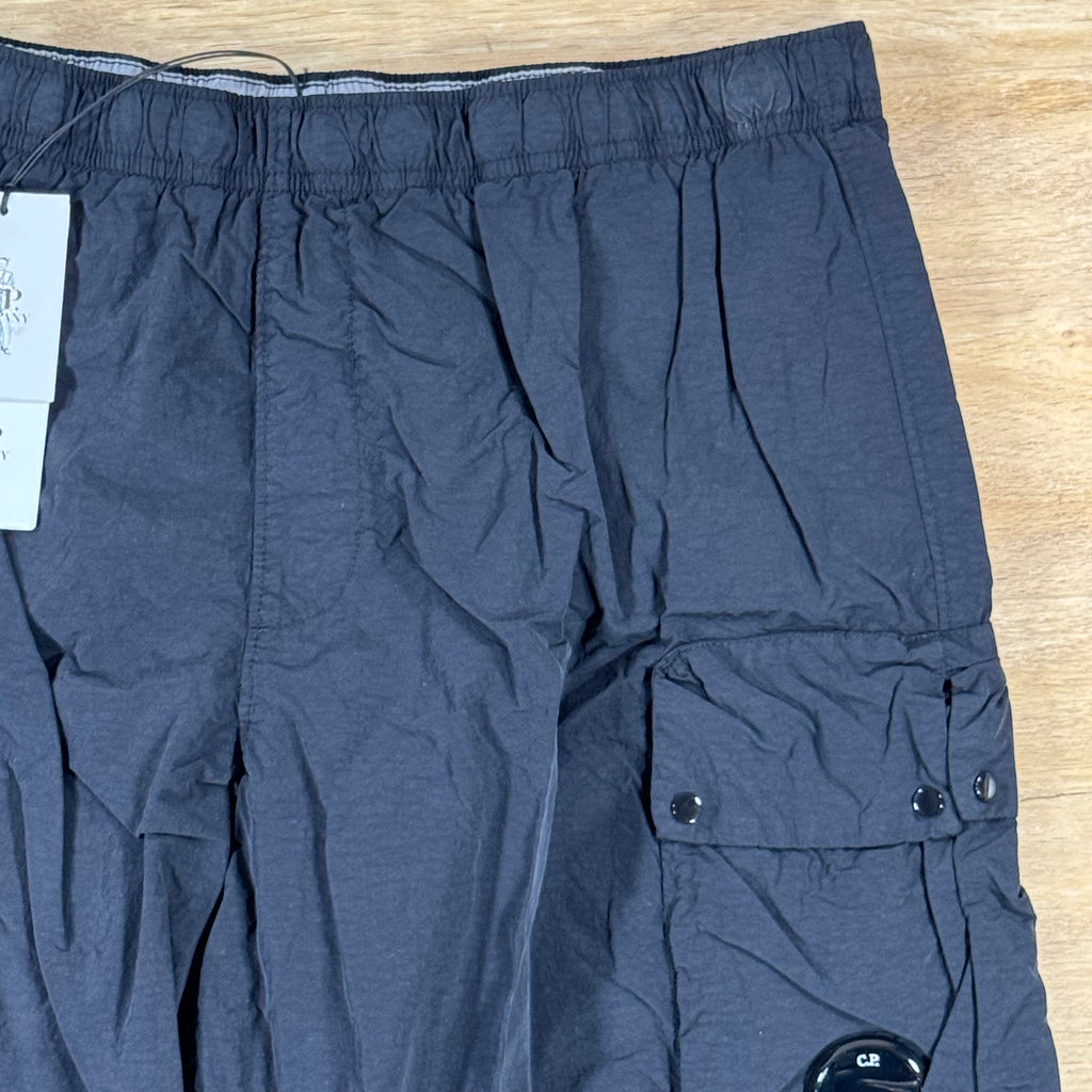 C.P. Company 50 Fili Stretch Loose Lense Cargo Shorts in Navy