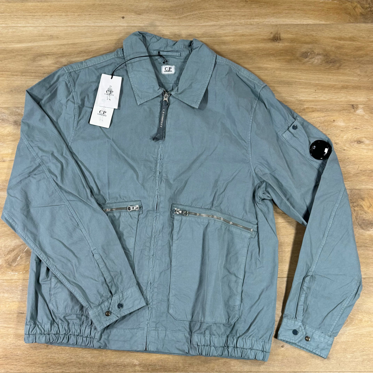 C.P. Company Micro-Reps Lens Overshirt in Silver Blue