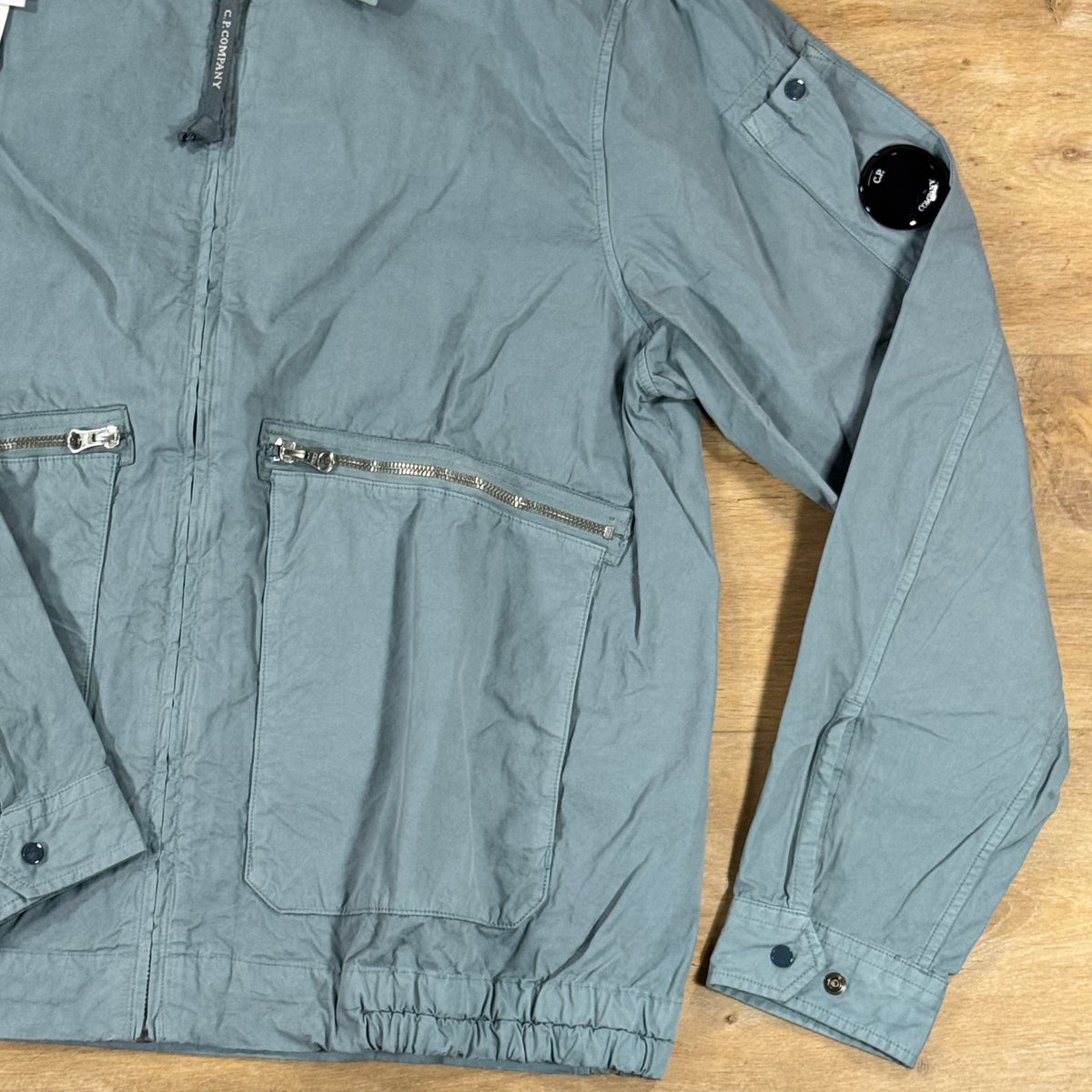 C.P. Company Micro-Reps Lens Overshirt in Silver Blue