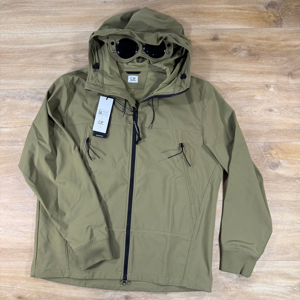 C.P. Company Shell-R Goggle Jacket in Dried Herb - Green