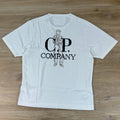 C.P. Company 1020 Jersey Embroidery T-Shirt in Gauze White