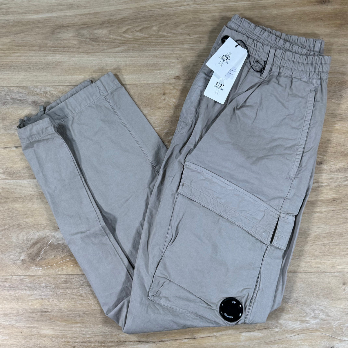 C.P. Company Micro-Reps Boxy Lens Pants in Dove