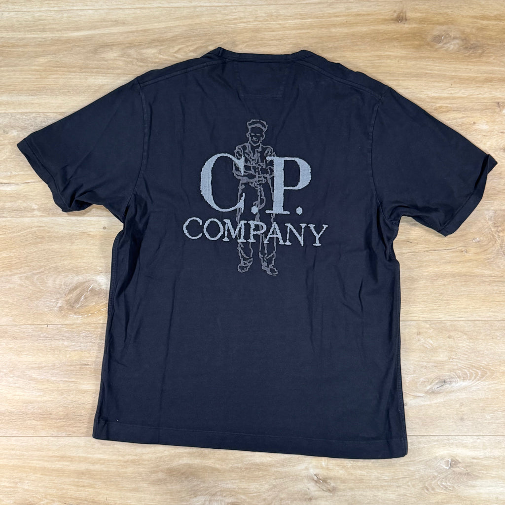 C.P. Company 1020 Jersey Embroidery T-Shirt in Black